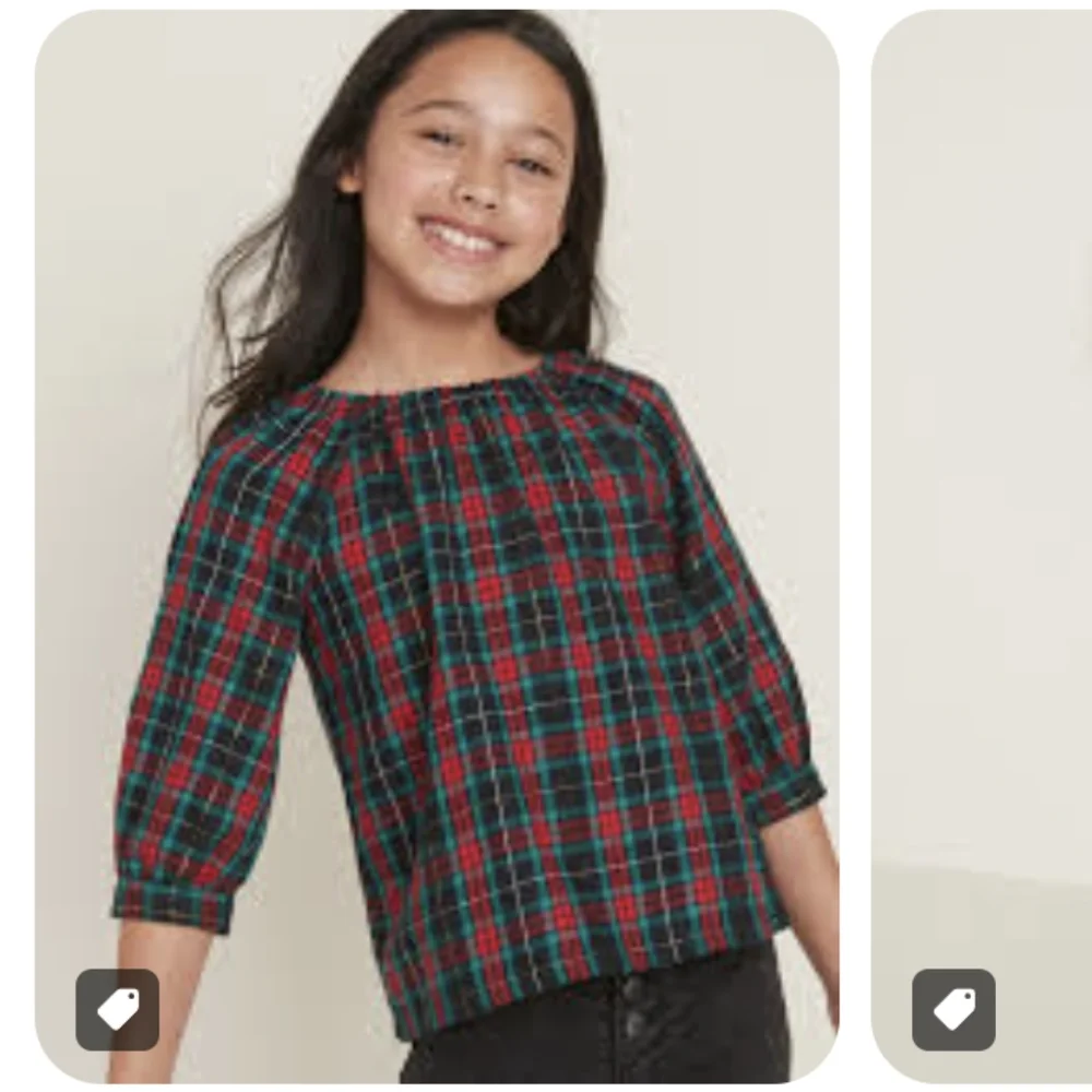 3/$20🌟 Old Navy Girl's Black Metallic Clip Dot Blouse Size Large 10-12